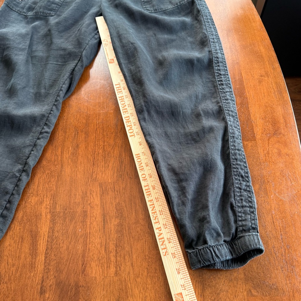 Athleta Women’s 100% Linen Black Casual Jogger Pants, size 16 - Picture 6 of 10